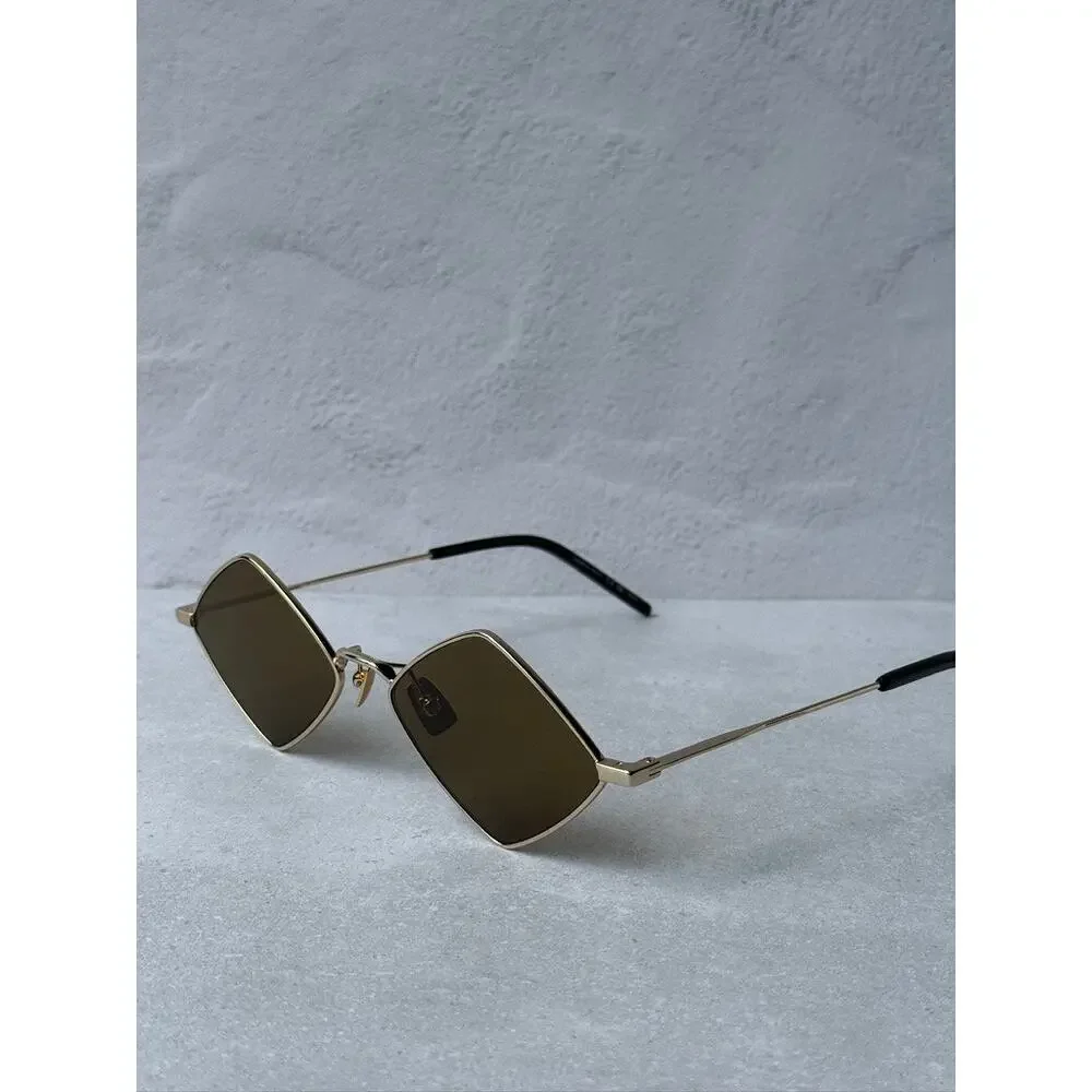 NEW Saint Laurent SL302 Lisa Sunglasses in Gold Brown
